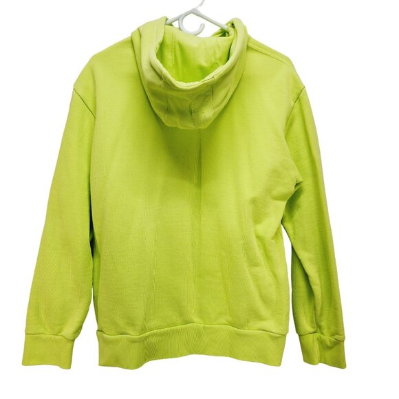Adidas Adventure Lime Green Hoodie Mens  Size S Kangaroo Pocket Drawstring Hood - Picture 11 of 12